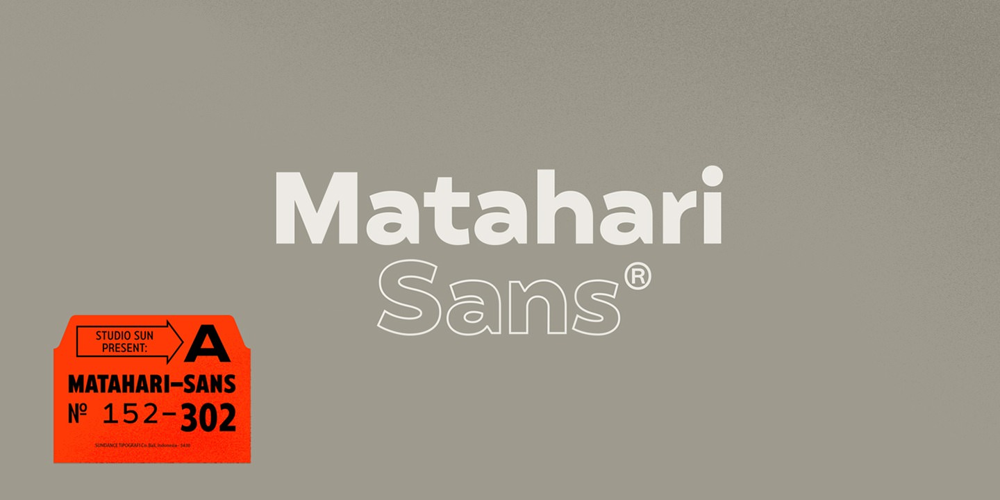 Przykład czcionki Matahari Sans Condensed 400 Regular